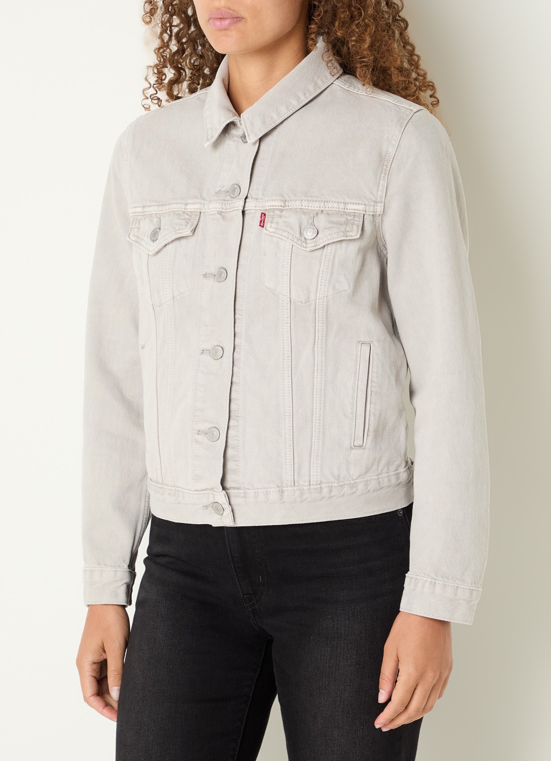 Levi's Original Trucker spijkerjas met steekzakken - detail 4 lichtgrijs