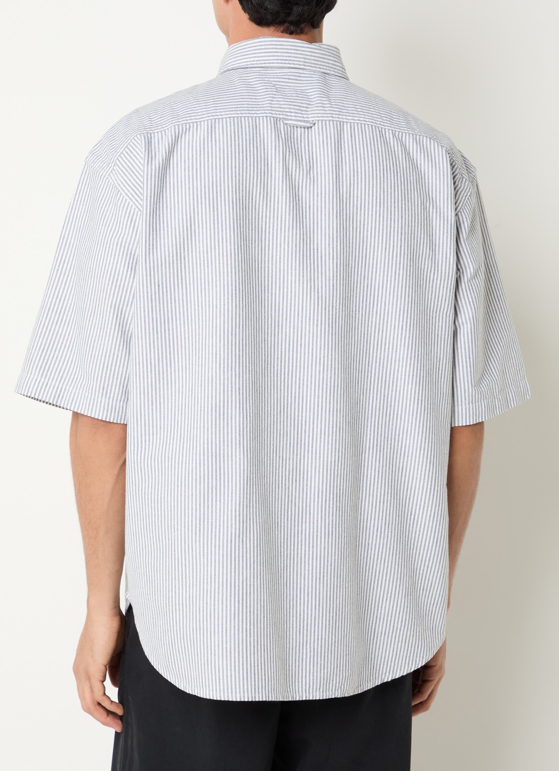 Levi's Pacifica regular fit overhemd met streepprint - achterkant antraciet