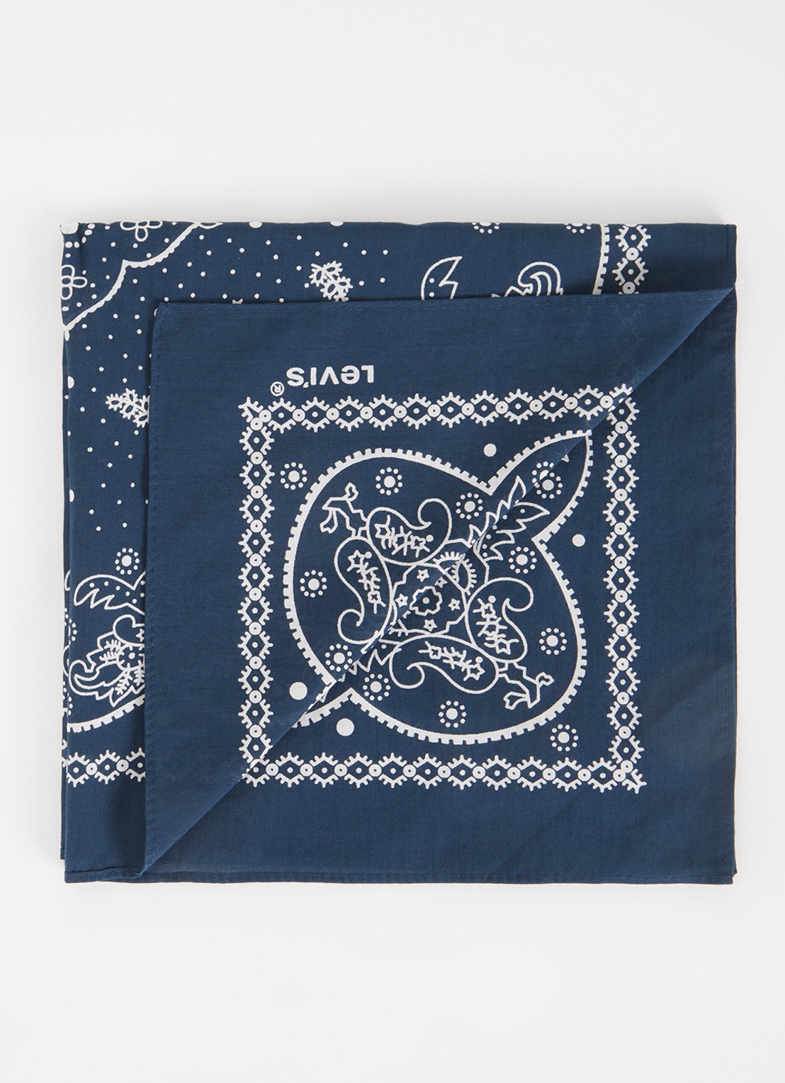 Levi's  Paisley Bandana sjaal 50 x 50 cm - voorkant 2 indigo
