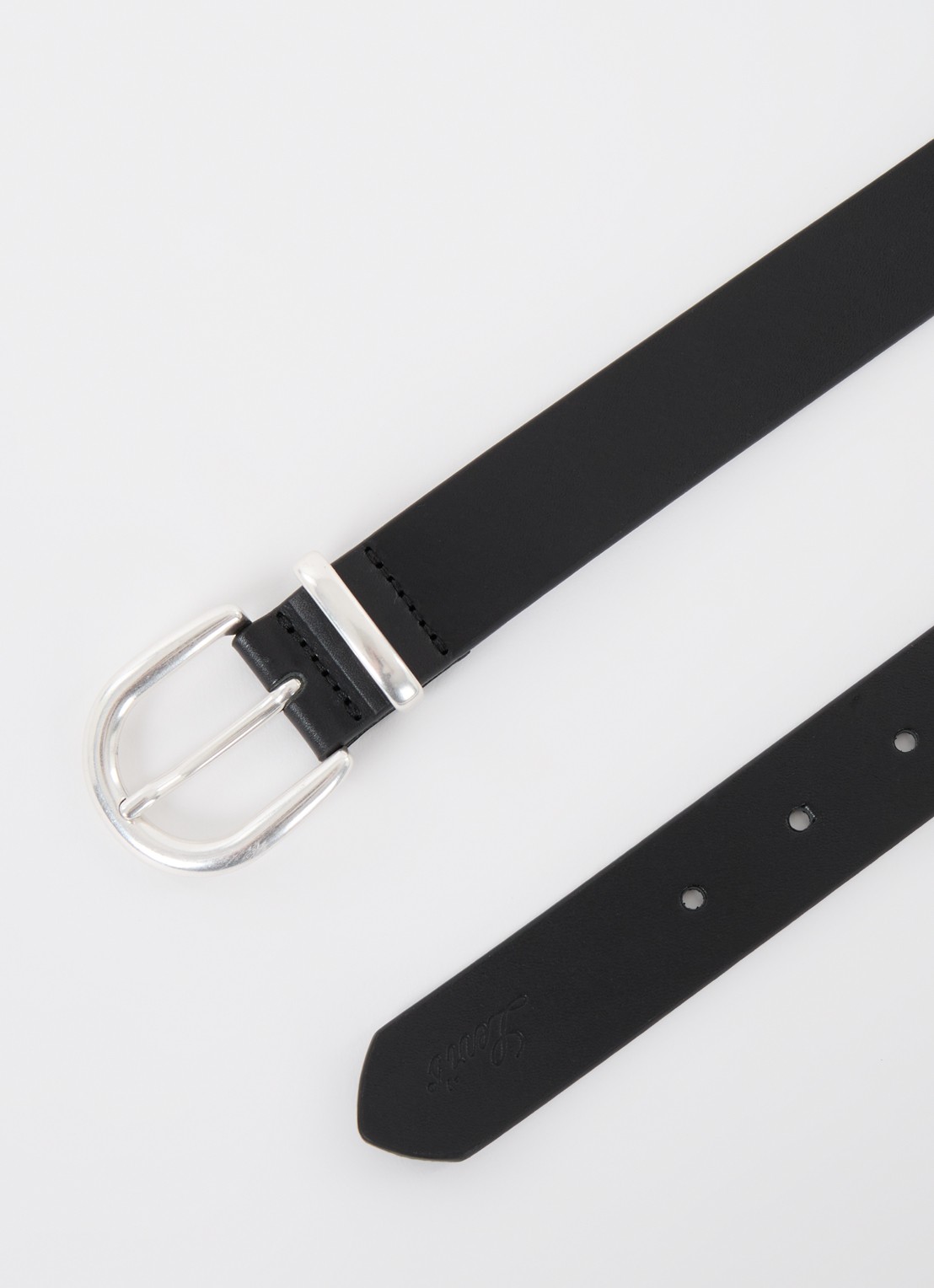 Levi's Phoebe riem van leer - detail 3 zwart