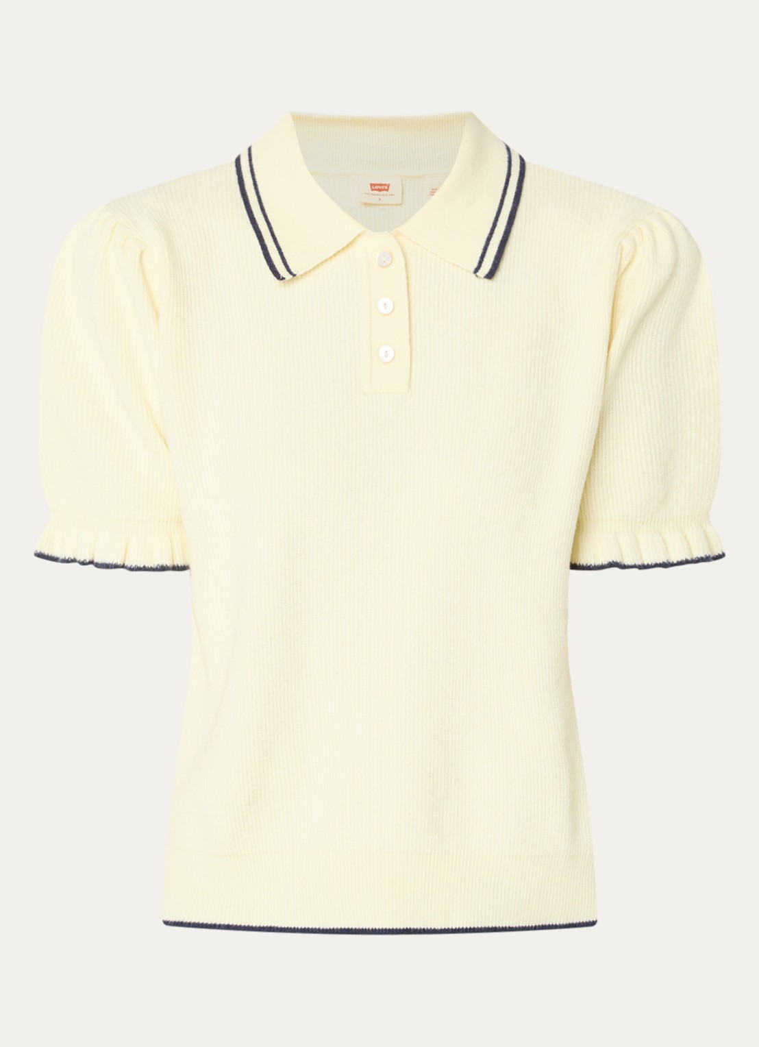 Levi's Polo met stretch - voorkant lichtgeel