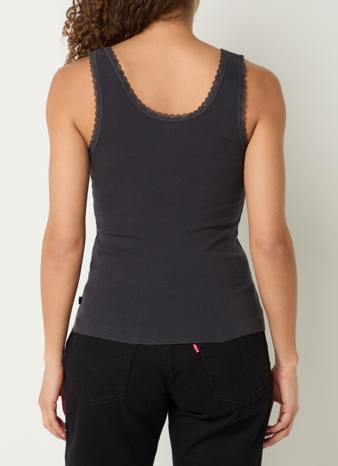 Levi's Pride Pretty tanktop met print - achterkant antraciet