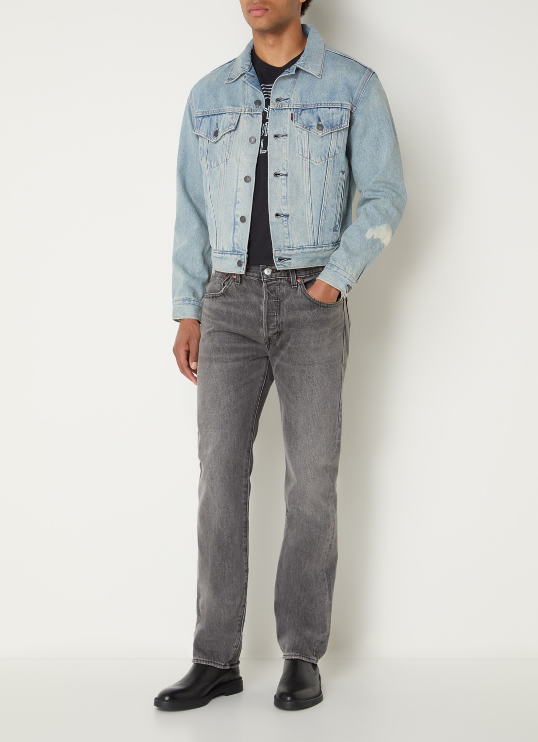 Levi's Pride Road Worn spijkerjas met steekzakken - voorkant 2 indigo
