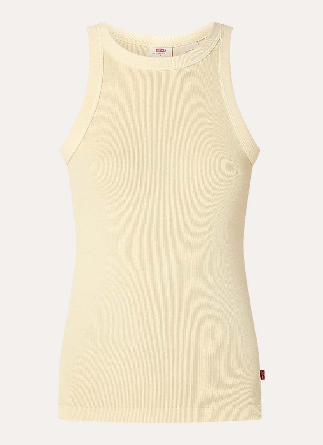 Levi's Racer tanktop met ronde hals - voorkant 2 lichtgeel