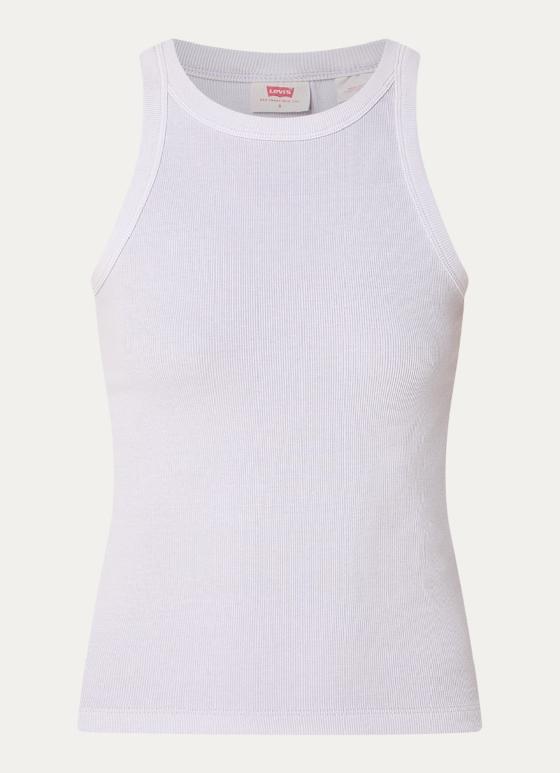 Levi's Racerback tanktop met ribstructuur  - voorkant lila