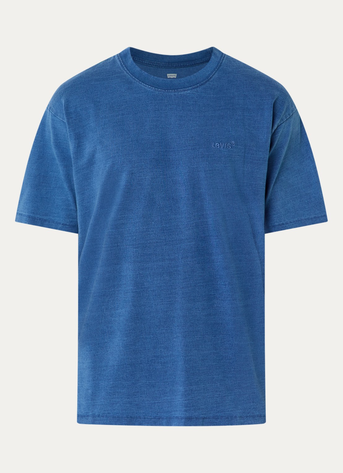 Levi's Red Tab T-shirt met logoborduring - voorkant 2 indigo