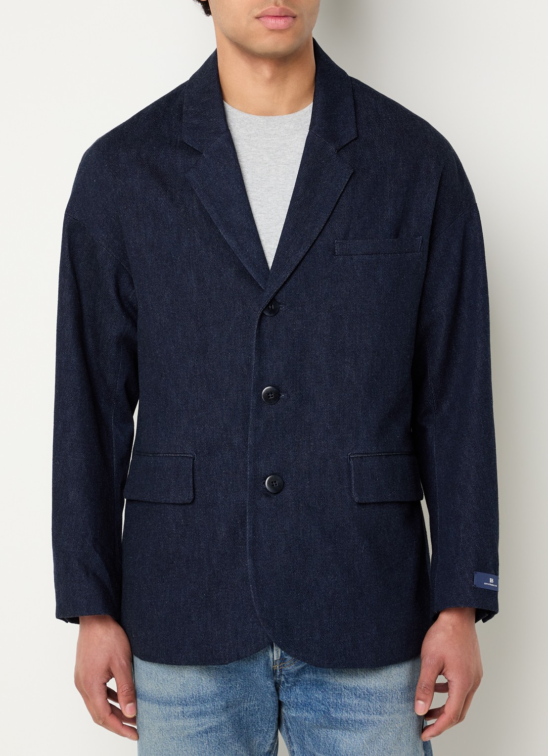 Levi's Regular fit colbert van denim met klepzakken - detail 2 indigo