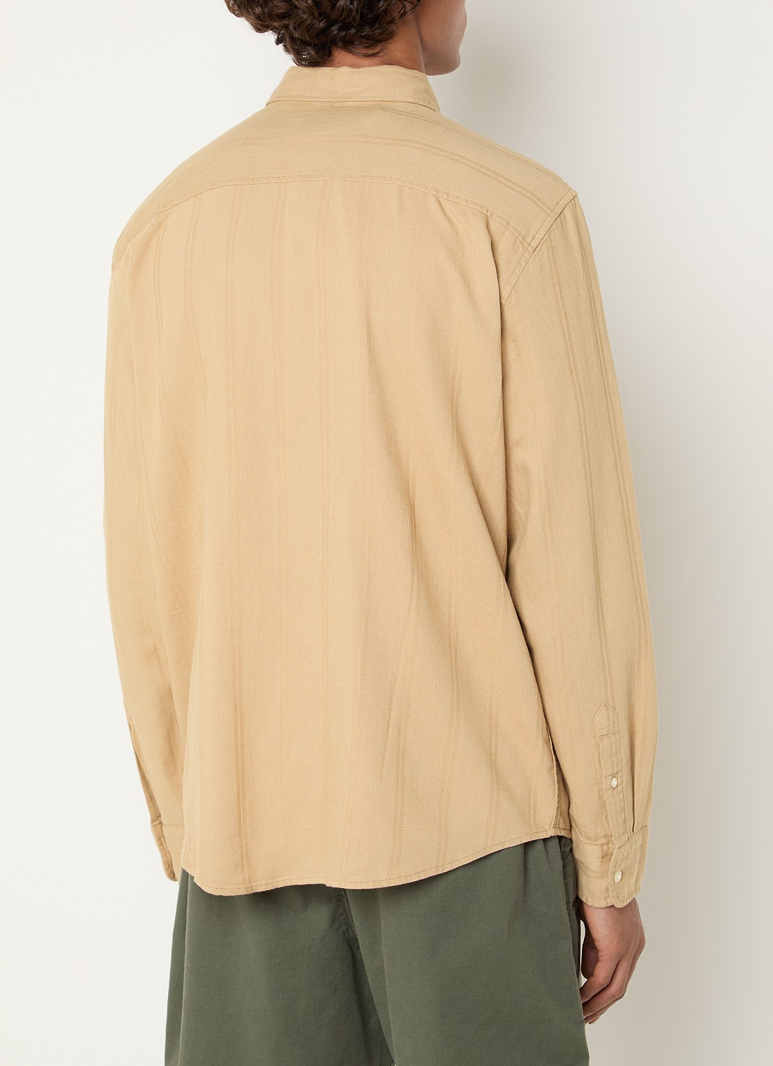 Levi's Regular fit overhemd in linnenblend met logoborduring - achterkant camel