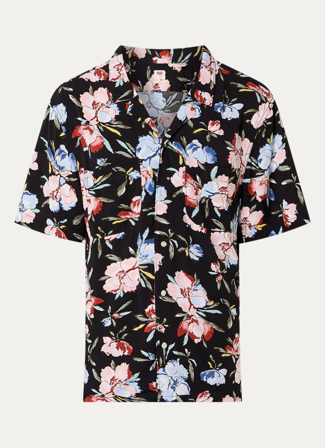 Levi's Regular fit overhemd met bloemenprint en borstzakken - voorkant 2 zwart