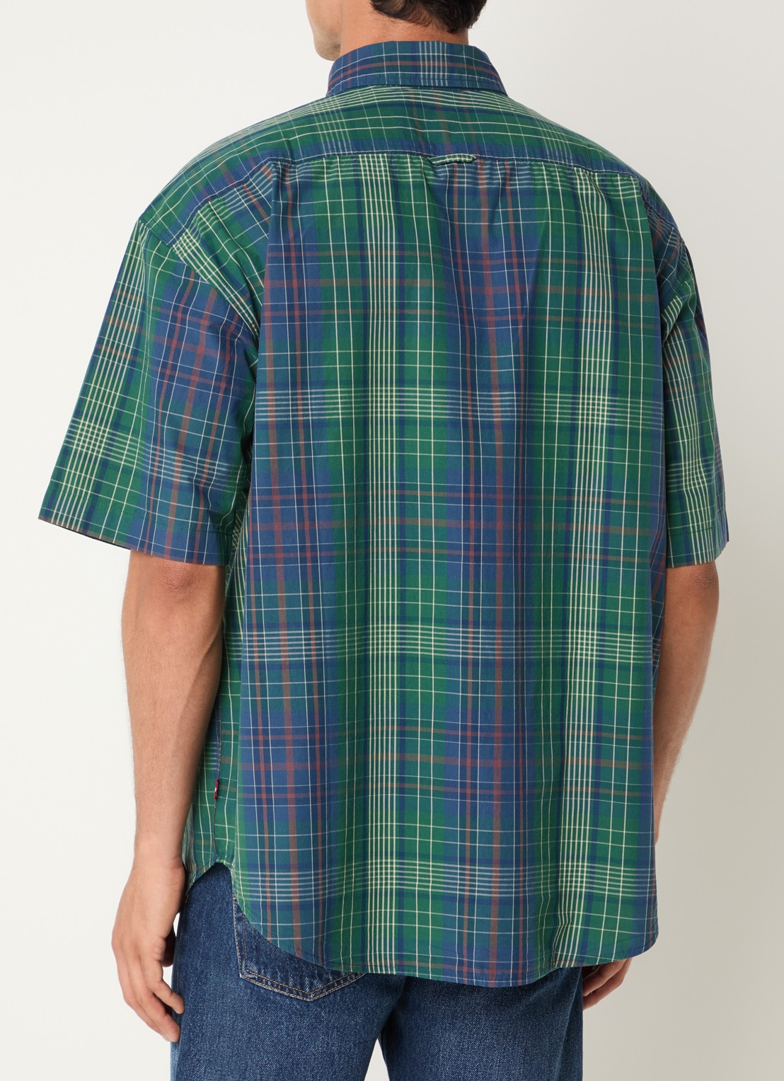 Levi's Regular fit overhemd met borstzak en ruitdessin - achterkant 4 groen