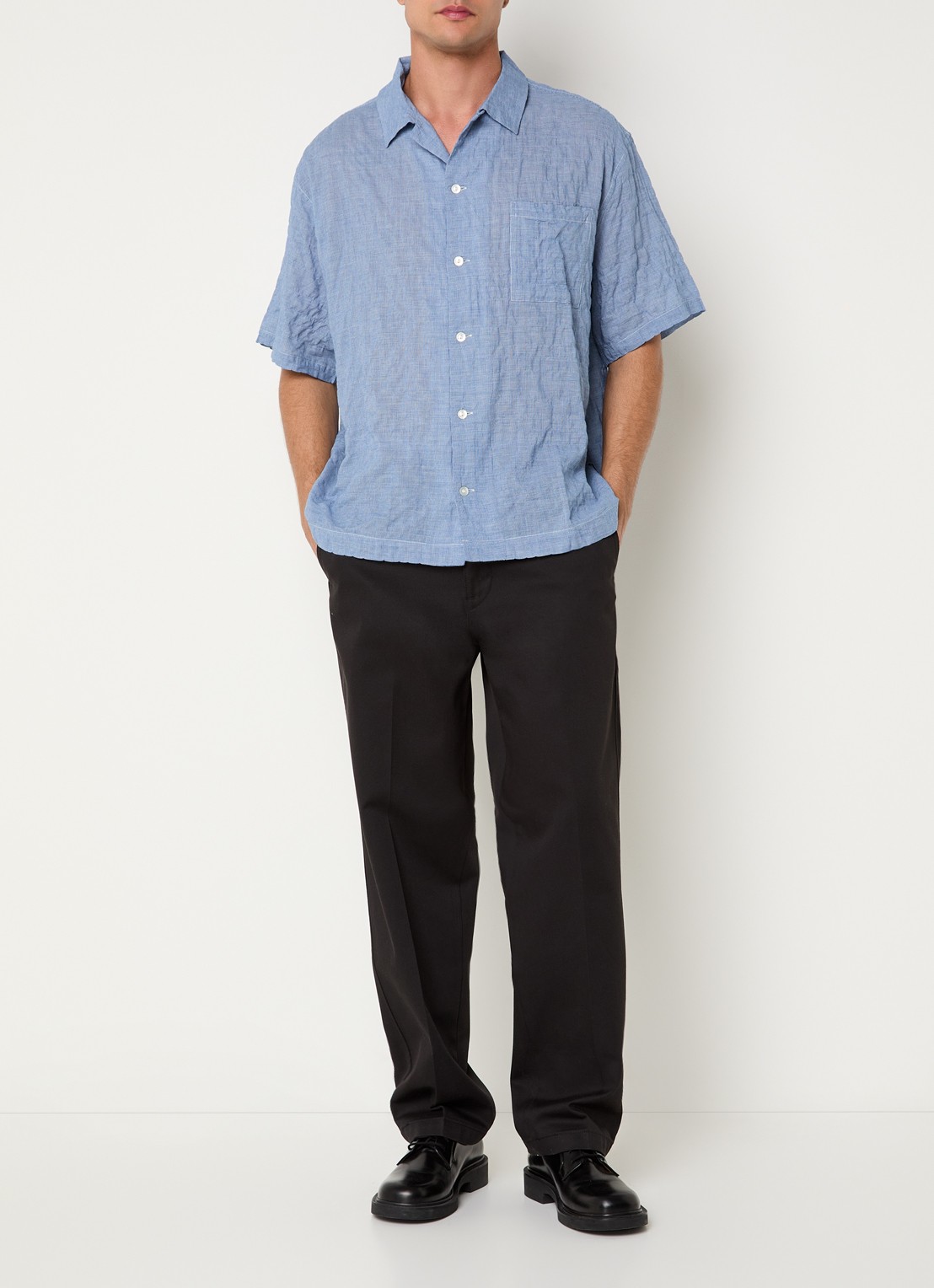 Levi's Regular fit overhemd met borstzak - voorkant 3 blauwgrijs