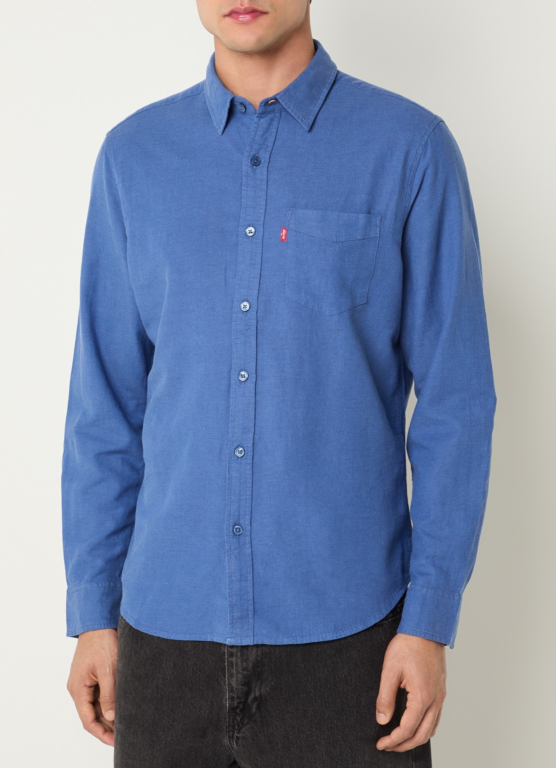 Levi's Regular fit overhemd met borstzak - detail 3 blauw