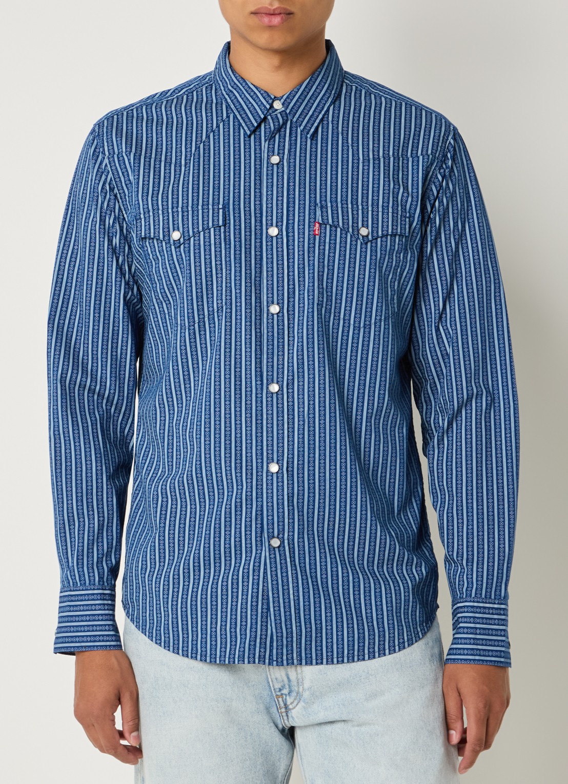 Levi's Regular fit overhemd met grafische print - detail 4 indigo