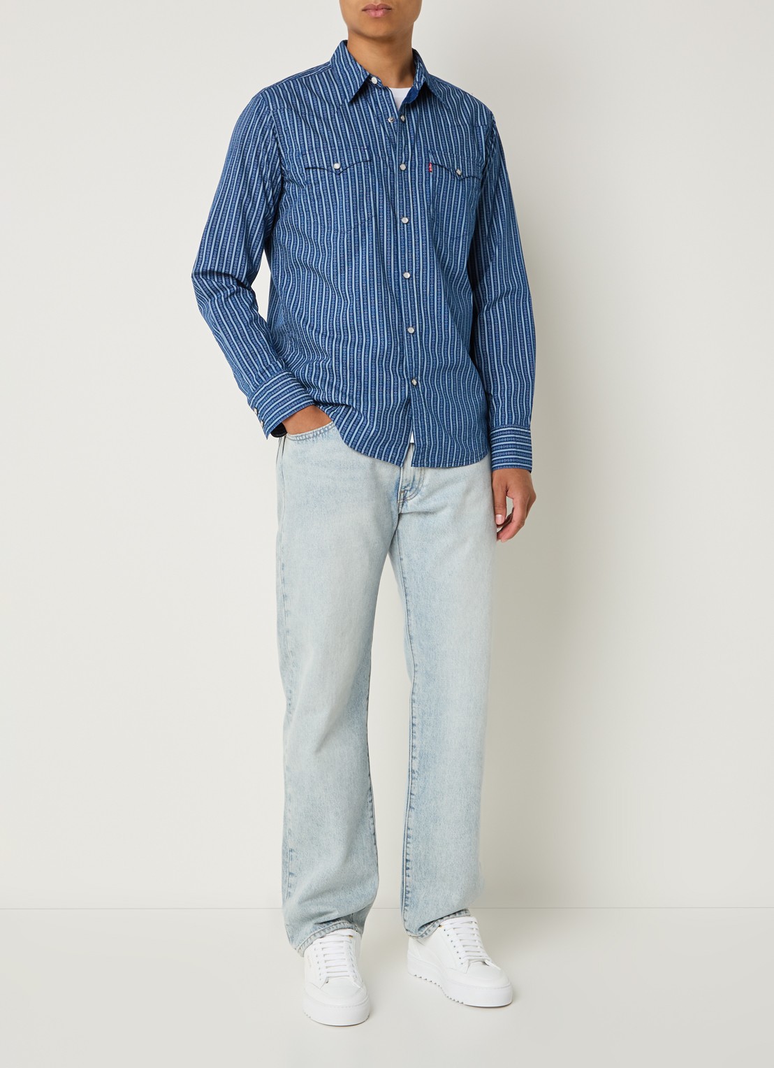 Levi's Regular fit overhemd met grafische print - voorkant 2 indigo