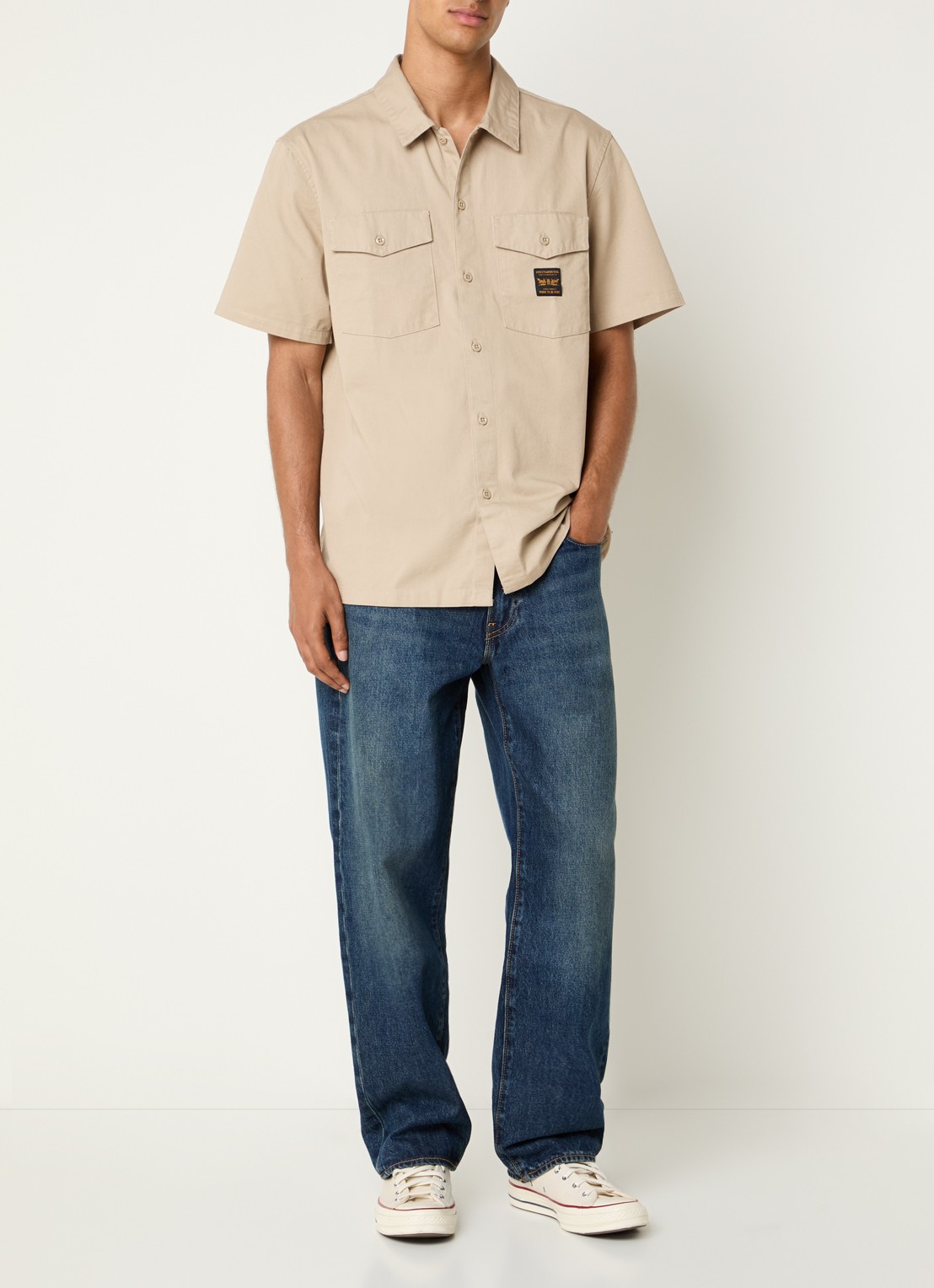 Levi's Regular fit overhemd met logo en borstzakken - voorkant 3 beige