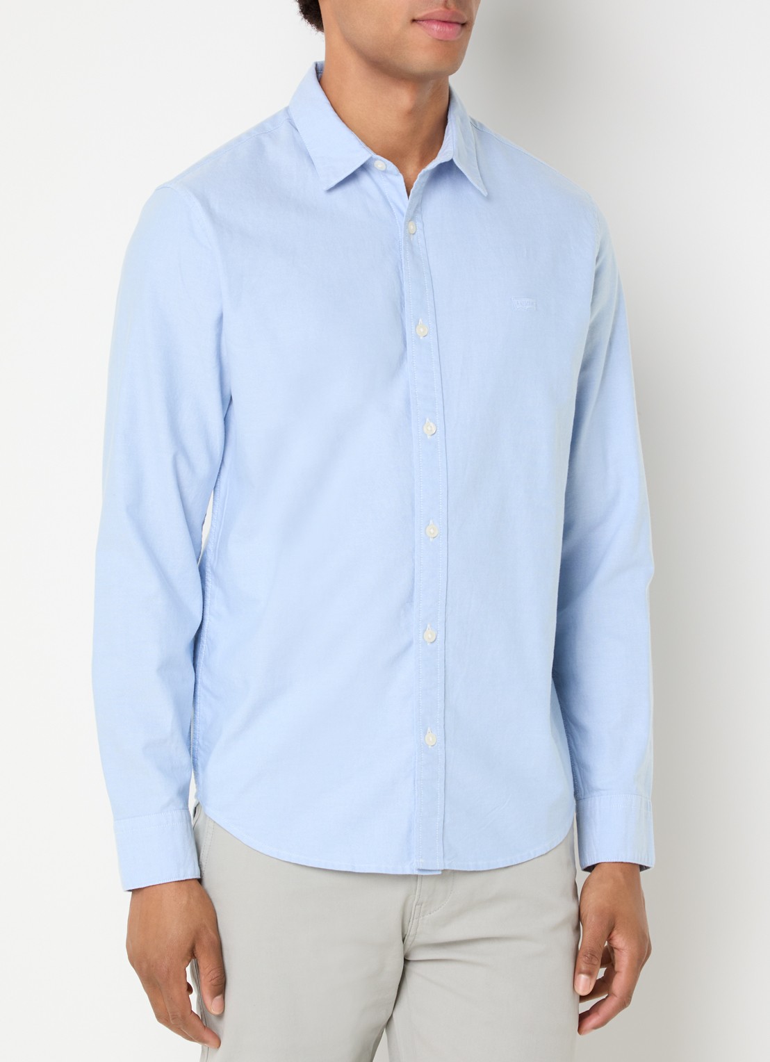 Levi's Regular fit overhemd met logo - detail blauwgrijs