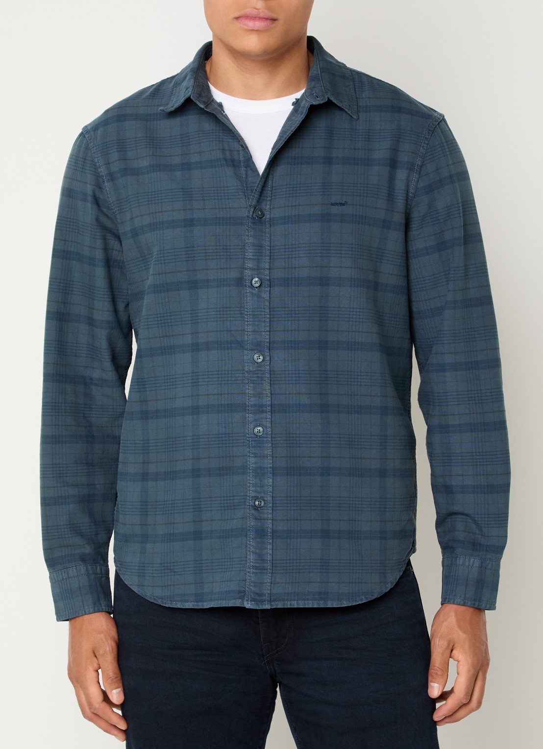 Levi's Regular fit overhemd met logo - detail 3 blauwgrijs