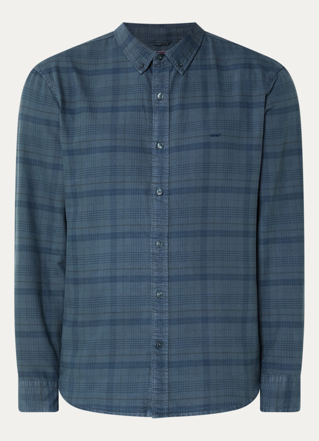 Levi's Regular fit overhemd met logo - voorkant blauwgrijs