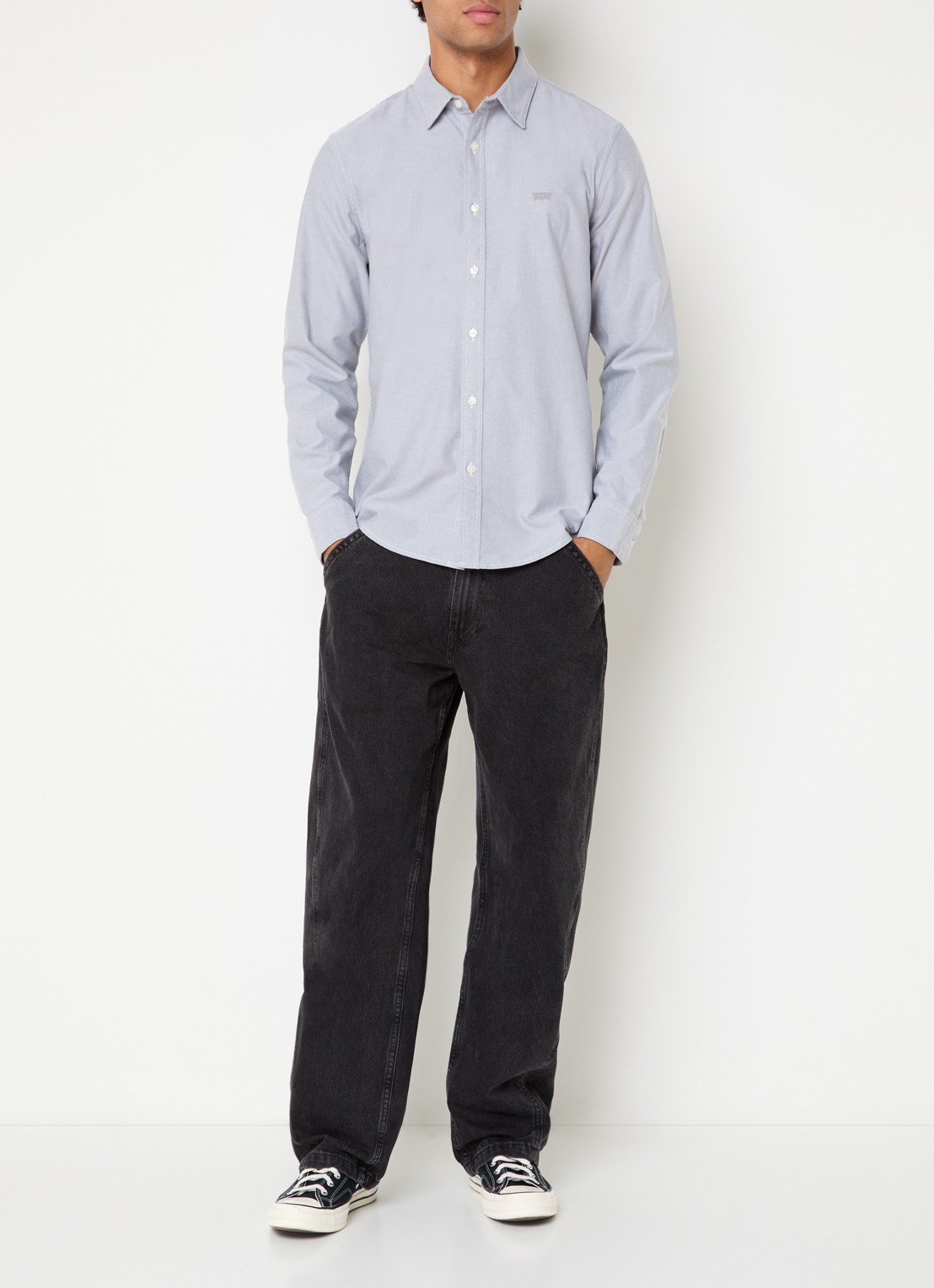 Levi's Regular fit overhemd met logo - voorkant 2 lichtgrijs