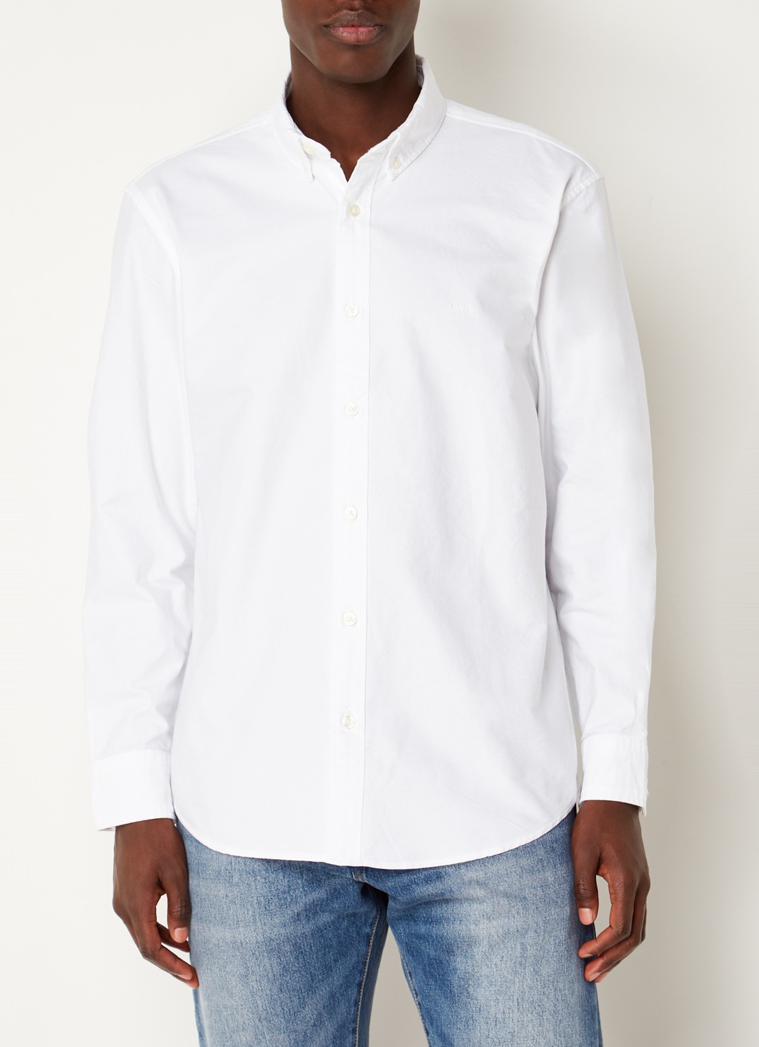 Levi's Regular fit overhemd met logoborduring - detail 4 wit