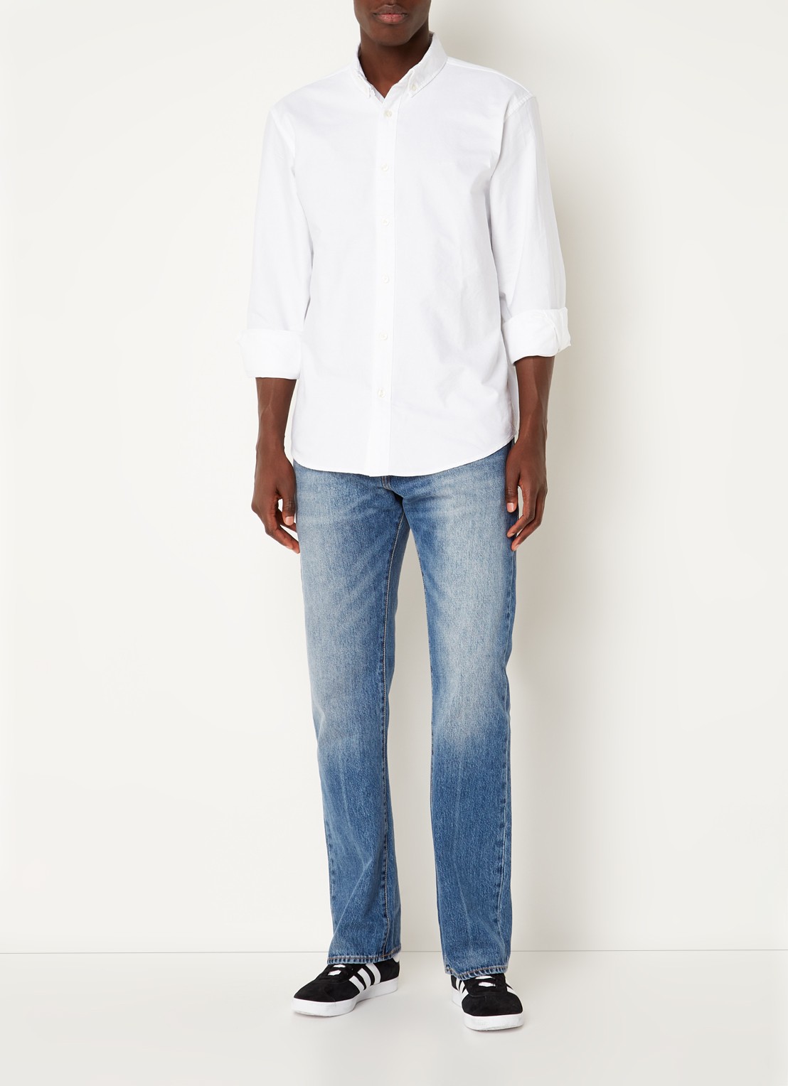 Levi's Regular fit overhemd met logoborduring - voorkant 3 wit