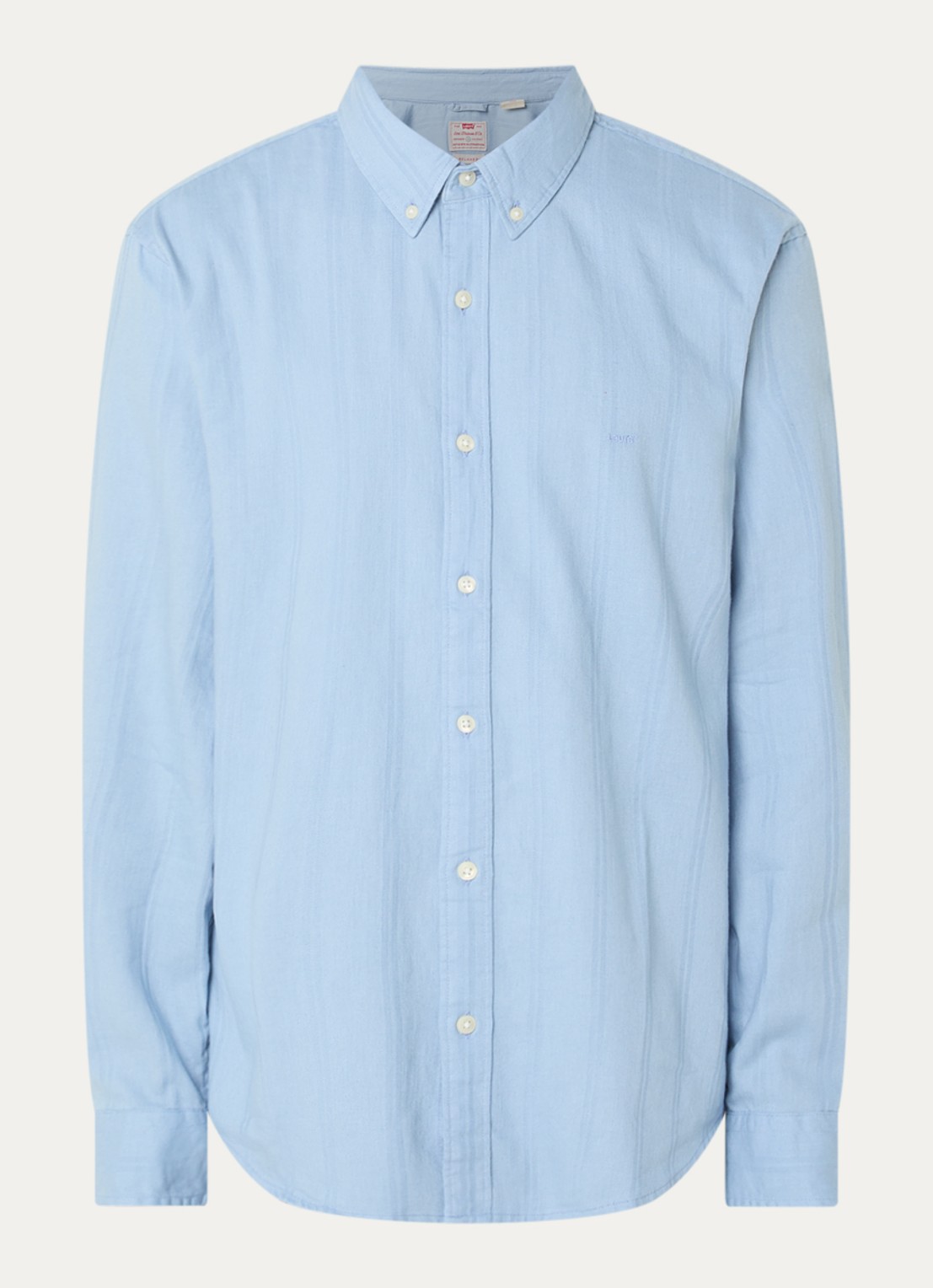 Levi's Regular fit overhemd met logoborduring - voorkant 3 blauwgrijs