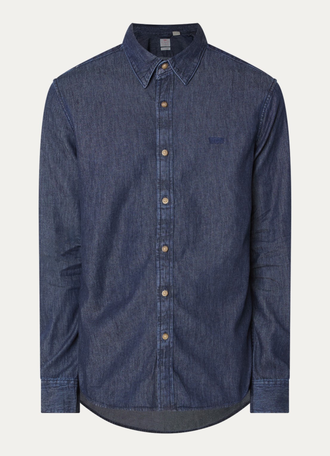 Levi's Regular fit overhemd met logoborduring - voorkant 3 indigo