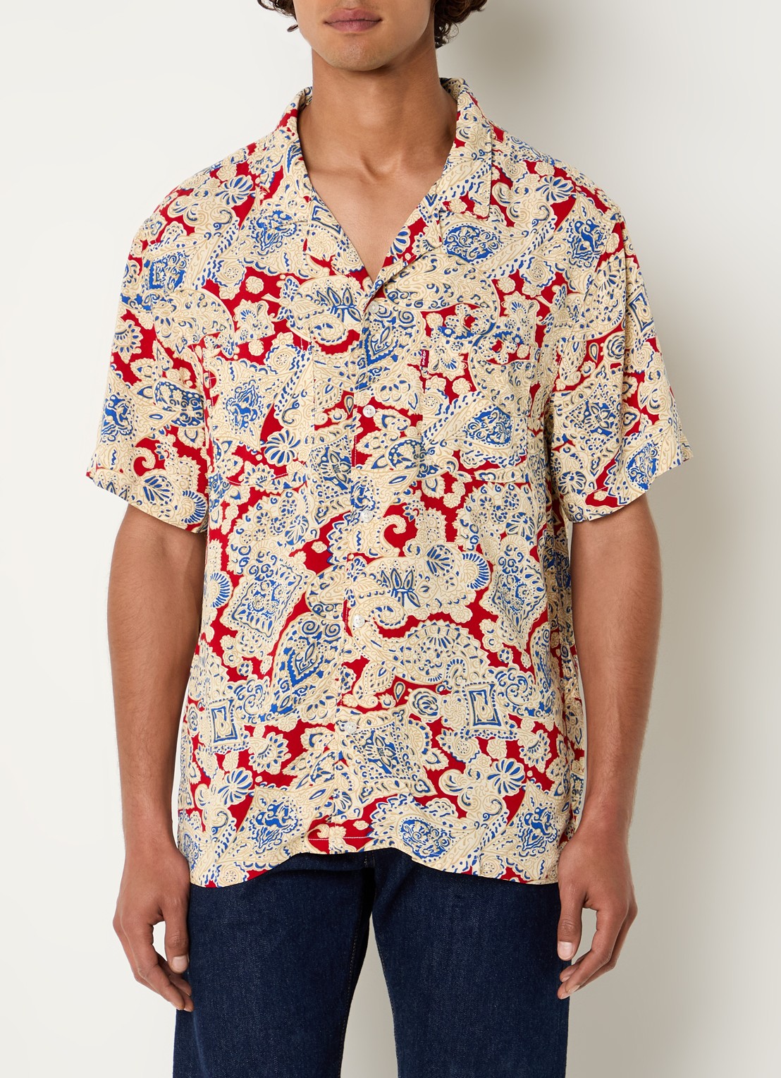 Levi's Regular fit overhemd met paisley dessin - detail beige