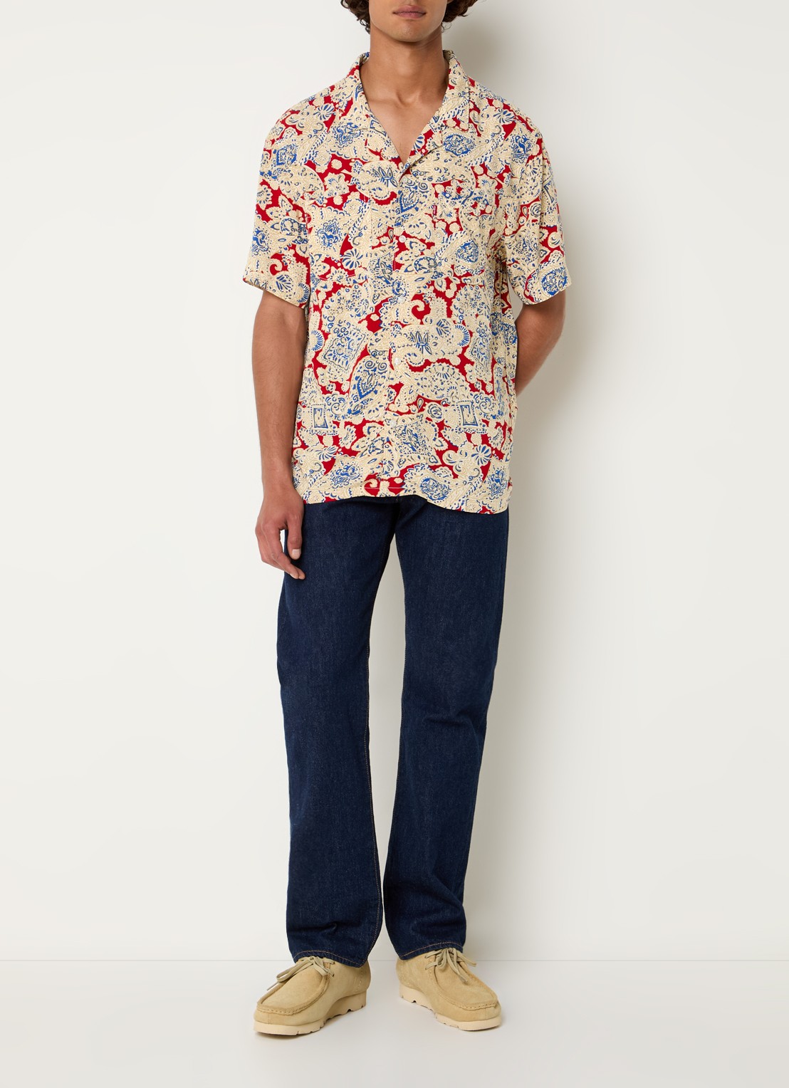 Levi's Regular fit overhemd met paisley dessin - voorkant 4 beige