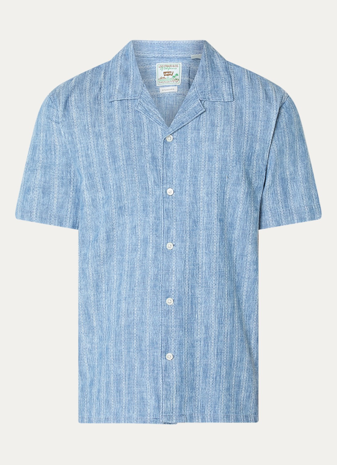 Levi's regular fit overhemd met print - voorkant 3 lichtblauw