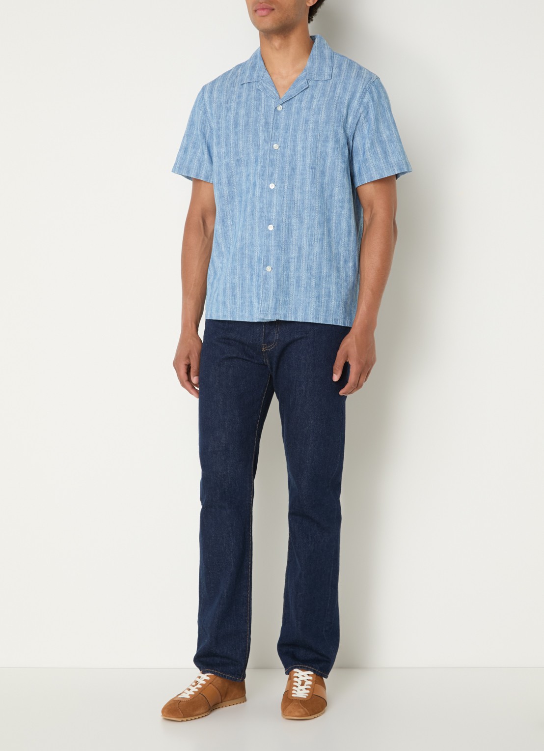 Levi's regular fit overhemd met print - voorkant 4 lichtblauw