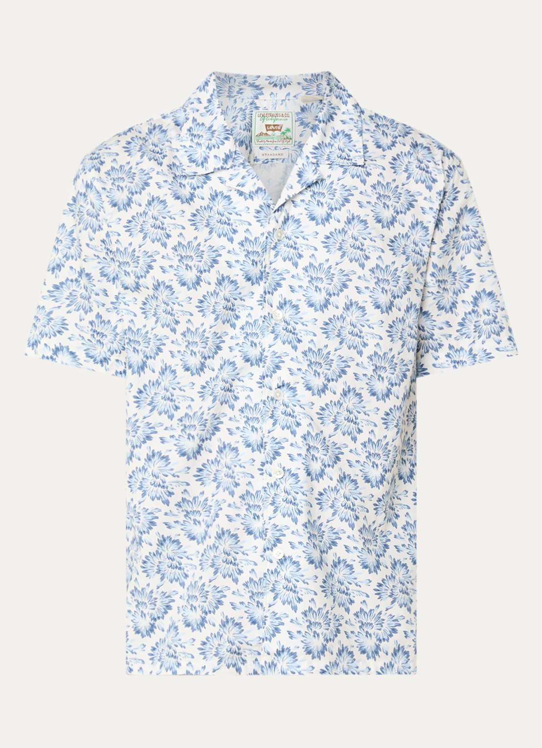 Levi's Regular fit overhemd met print - voorkant 2 staalblauw