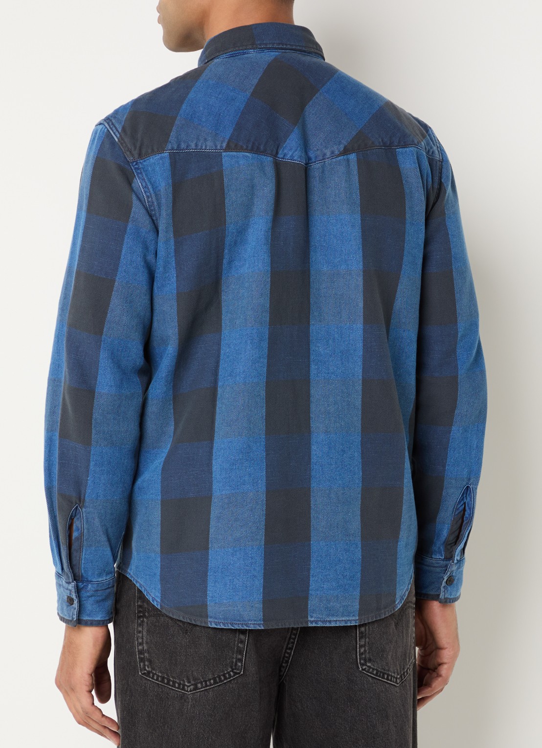 Levi's Regular fit overhemd met ruitdessin - achterkant 2 donkerblauw