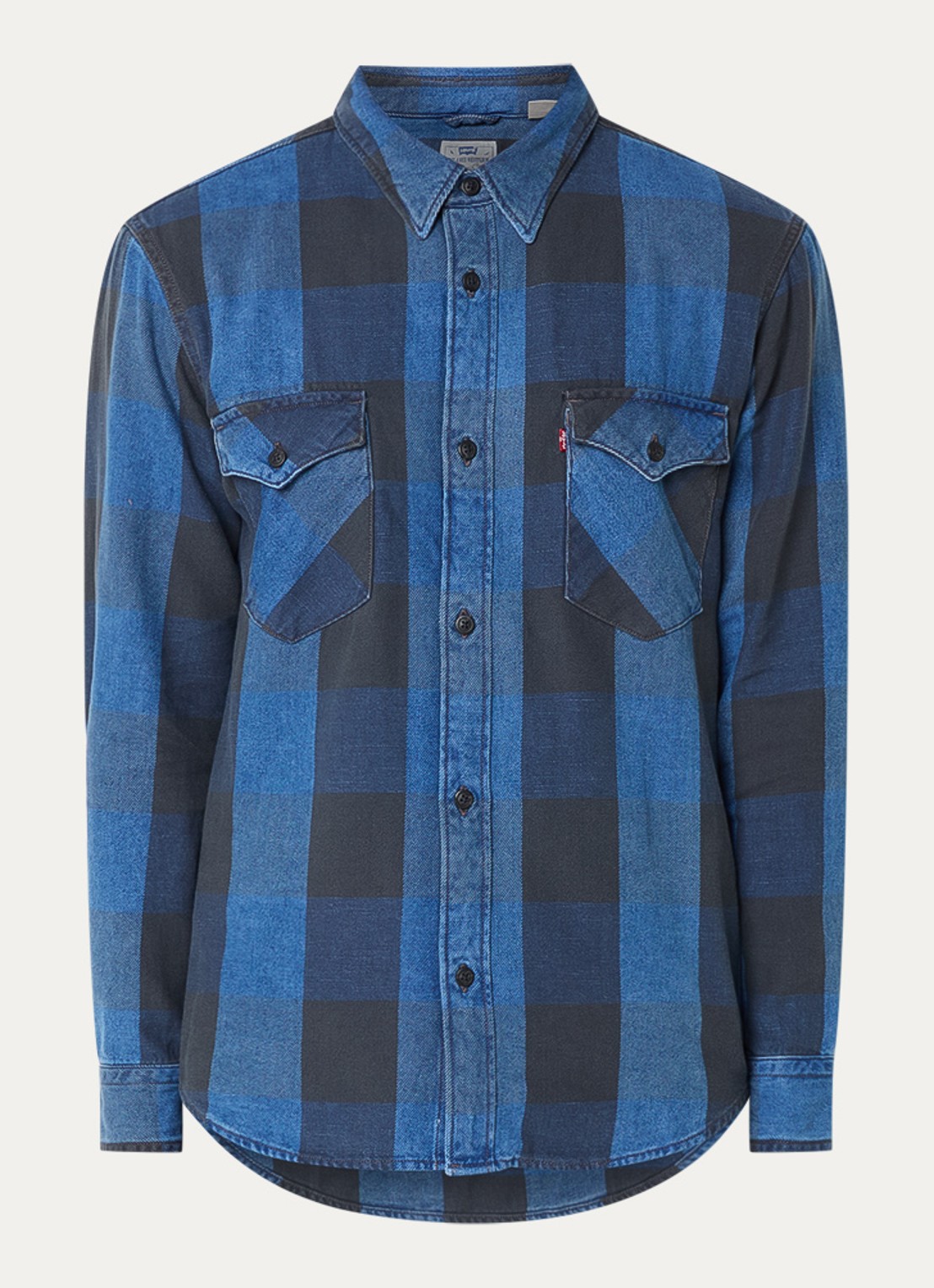 Levi's Regular fit overhemd met ruitdessin - voorkant 3 donkerblauw