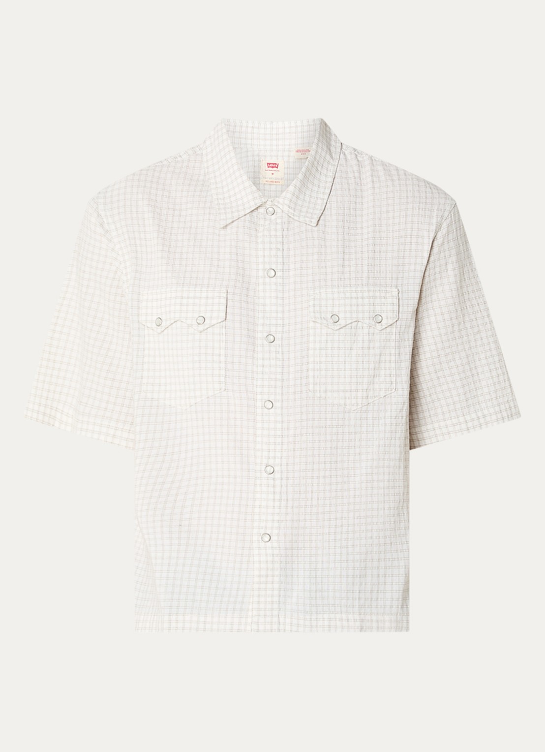 Levi's Regular fit overhemd met ruitdessin - voorkant 3 gebroken wit