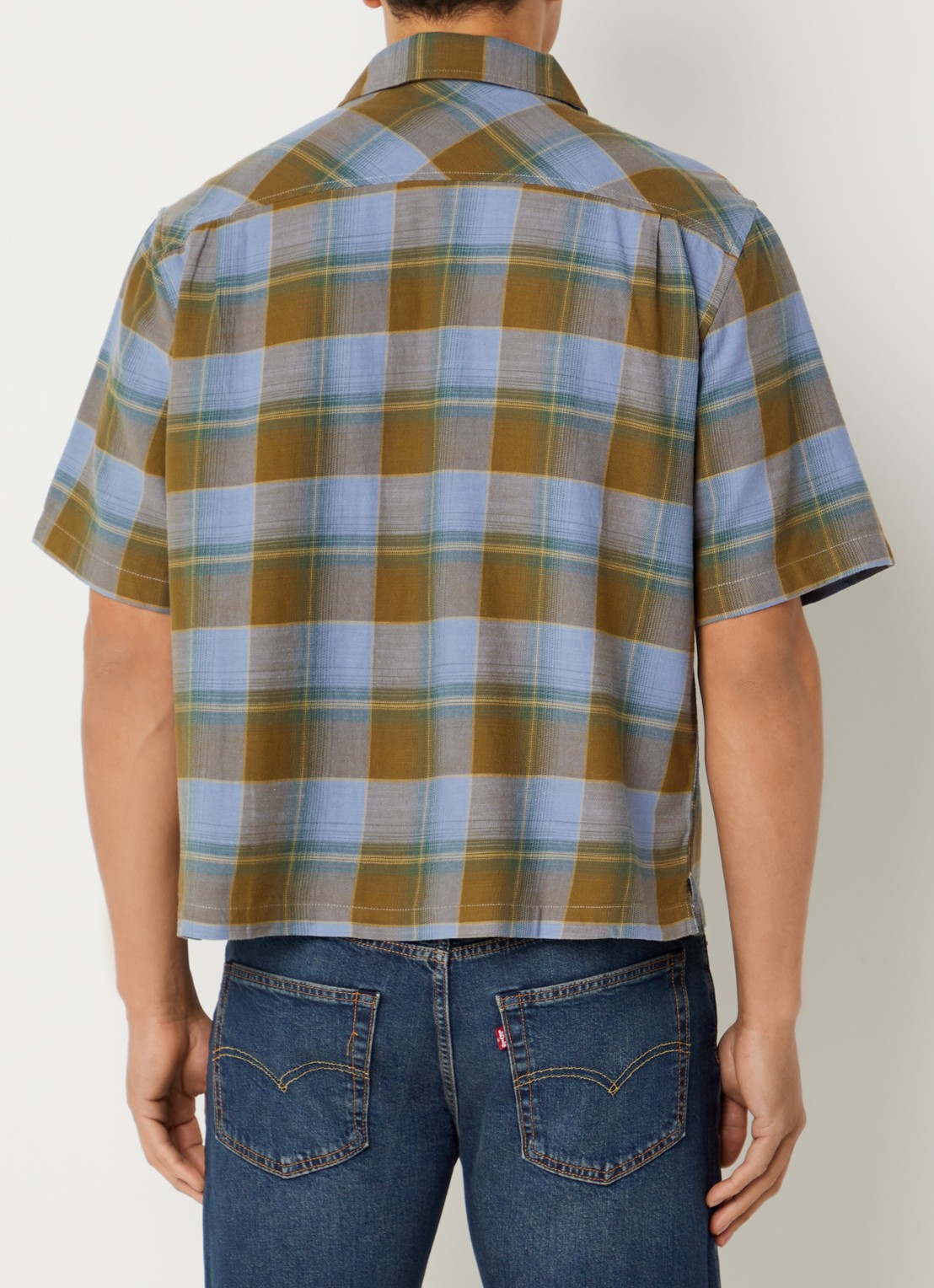 Levi's Regular fit overhemd met ruitdessin - achterkant 3 mosgroen