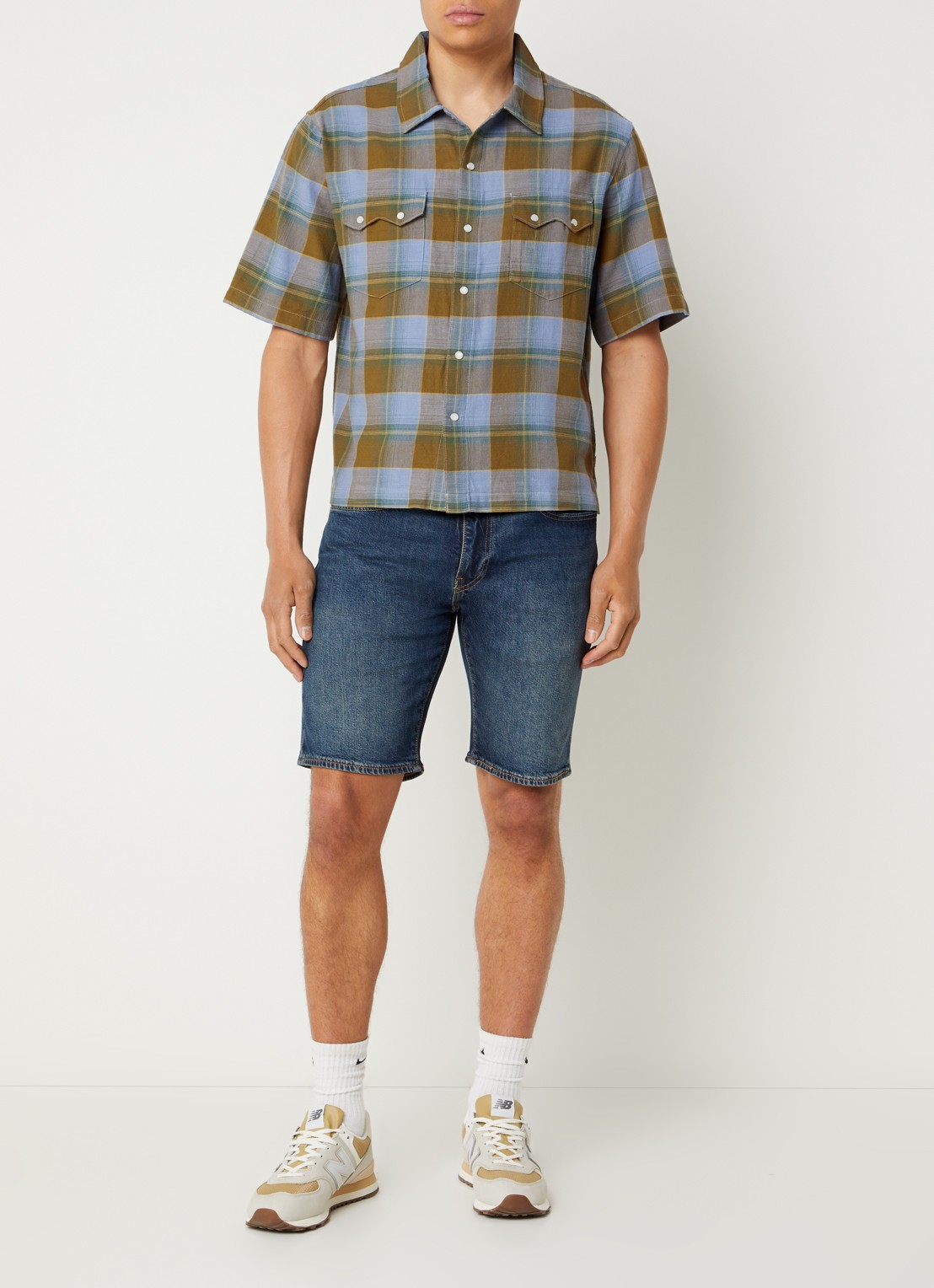 Levi's Regular fit overhemd met ruitdessin - voorkant 2 mosgroen