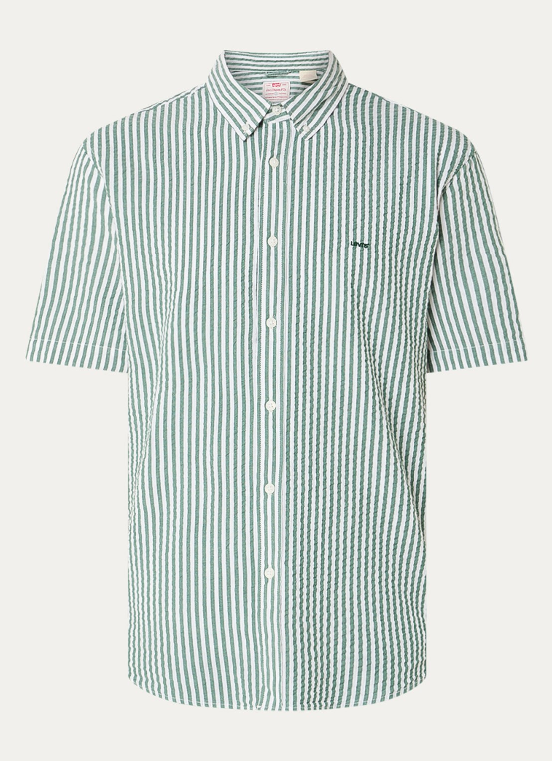 Levi's Regular fit overhemd met streepprint en logo - voorkant 3 groen