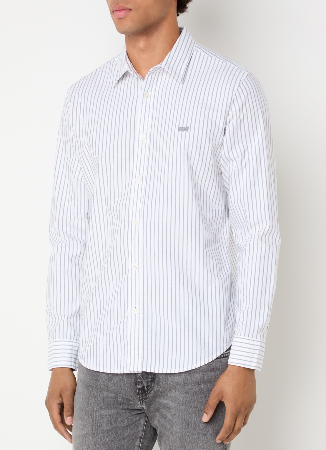 Levi's Regular fit overhemd met streepprint - detail 4 wit