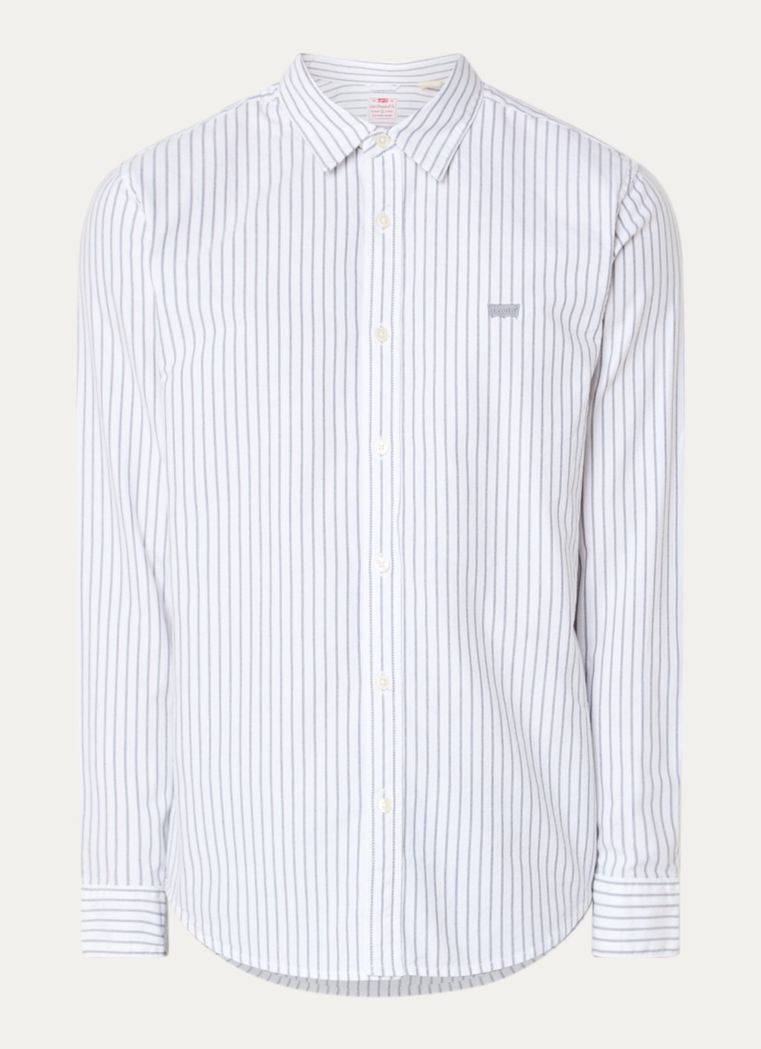 Levi's Regular fit overhemd met streepprint - voorkant wit