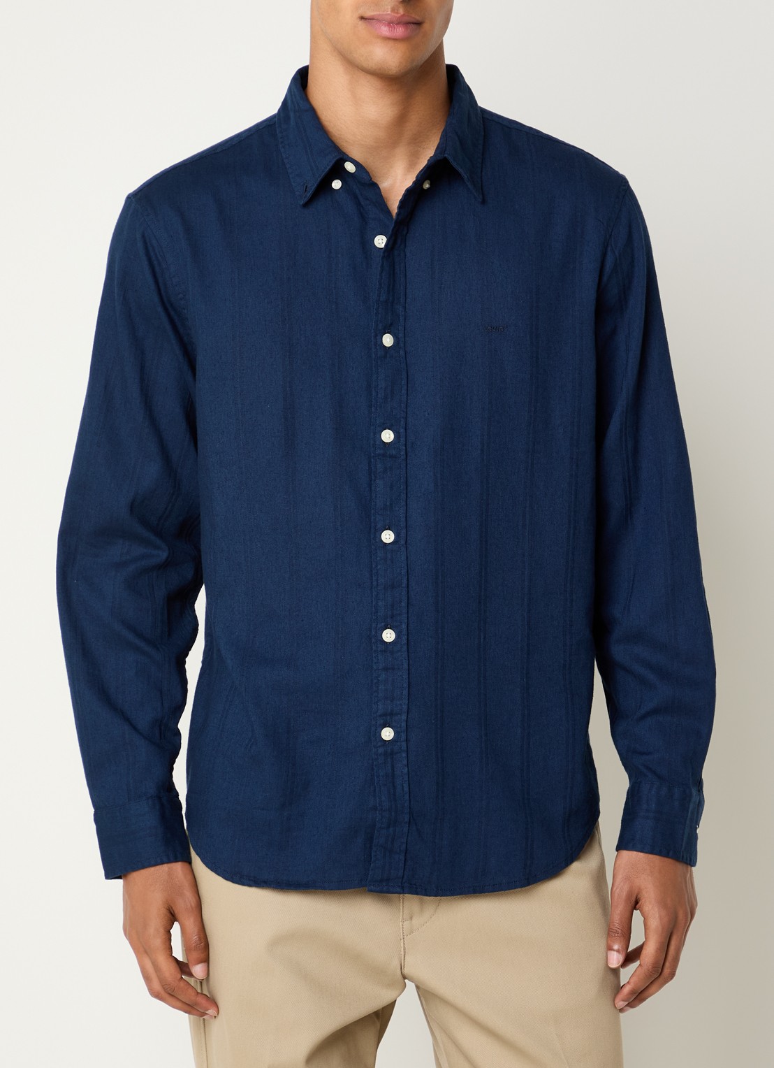 Levi's Regular fit overhemd met streepprint - detail 3 indigo