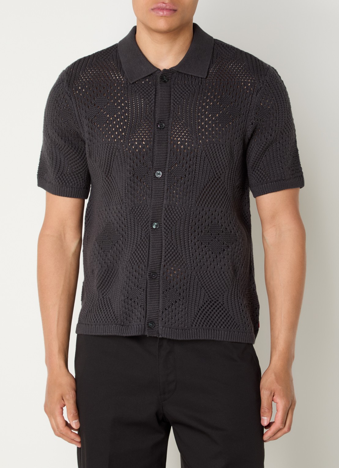Levi's Regular fit overhemd met structuur - detail 4 zwart