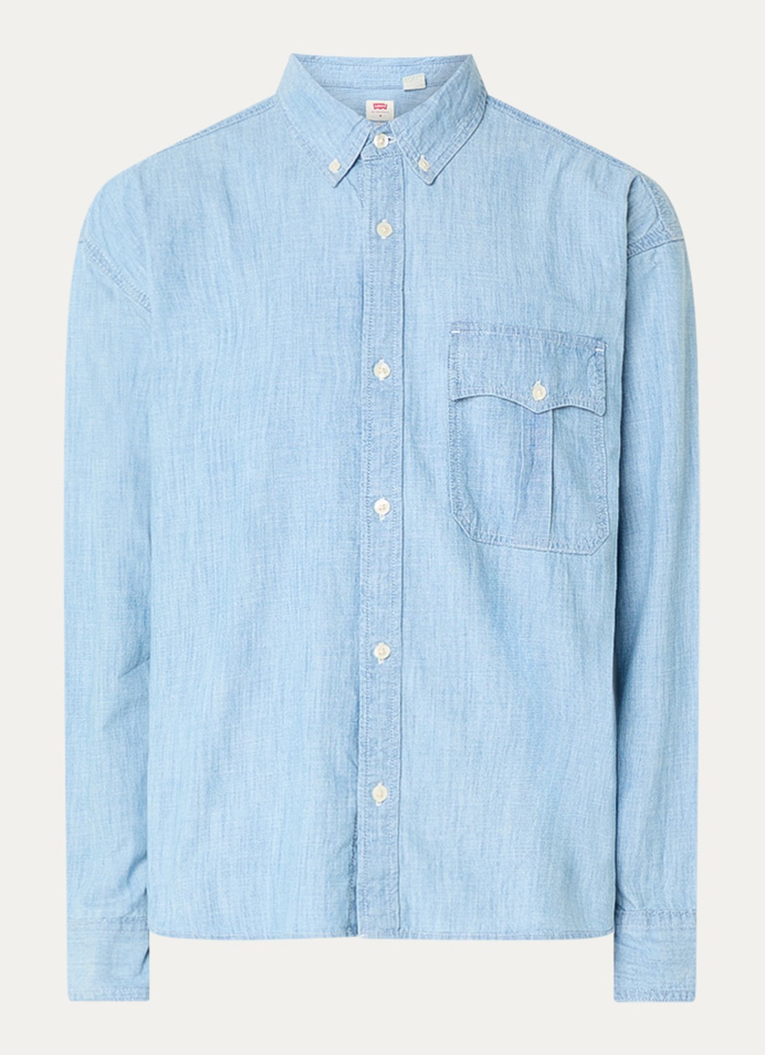 Levi's Regular fit overhemd van chambray - voorkant 2 indigo