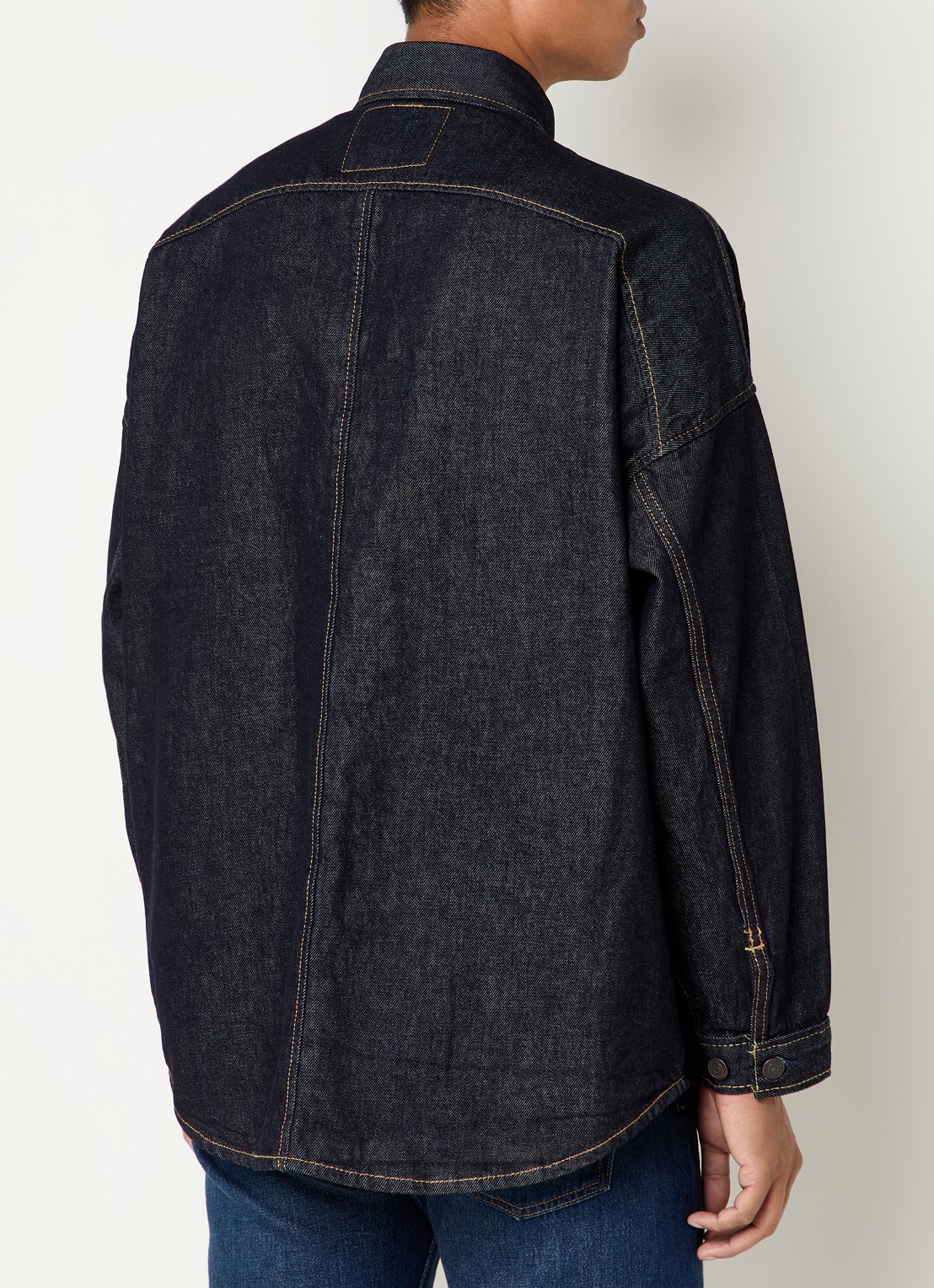 Levi's Regular fit overshirt van denim met borstzakken - achterkant 3 indigo