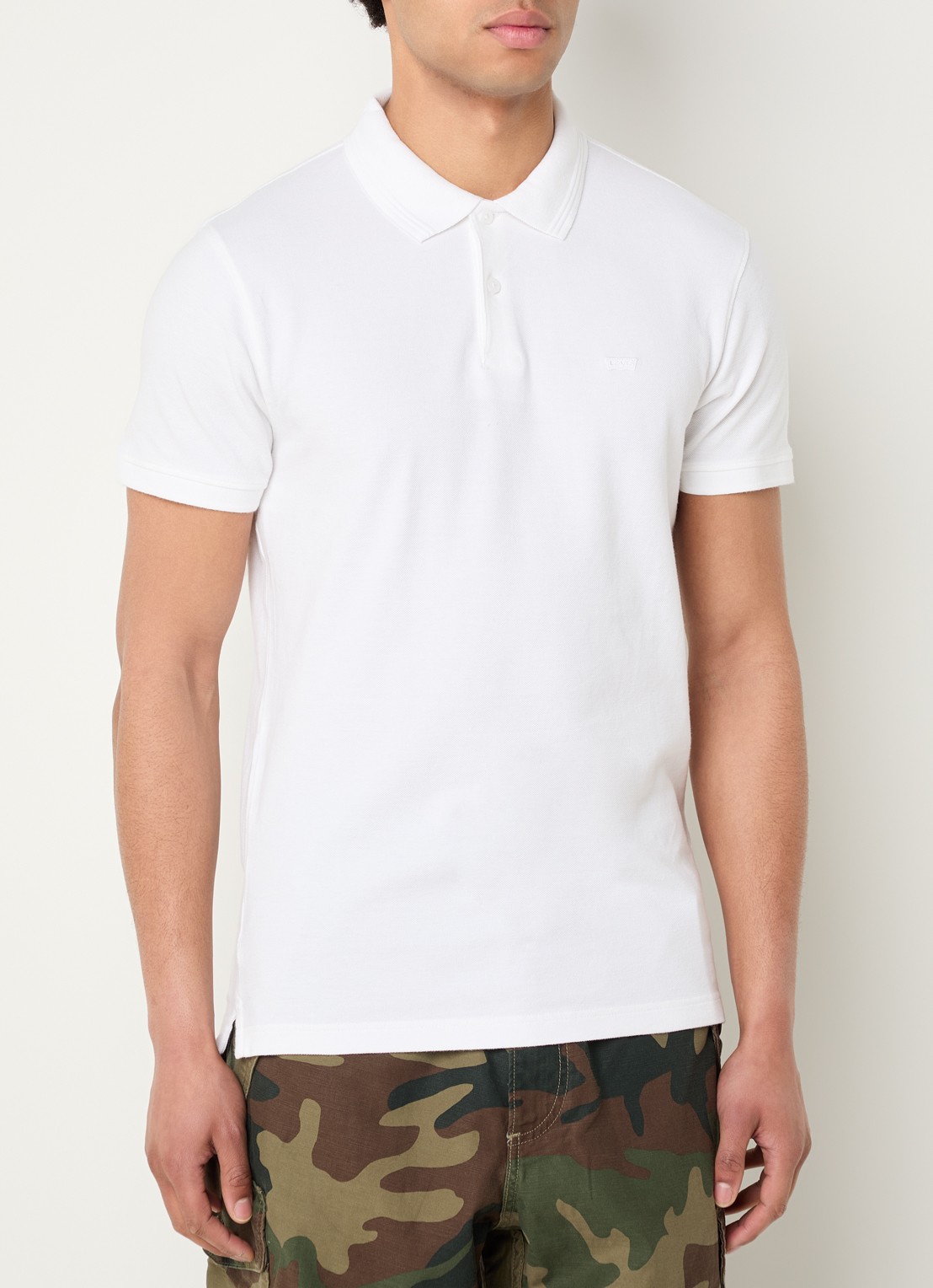 Levi's Regular fit polo met logo - detail 3 wit