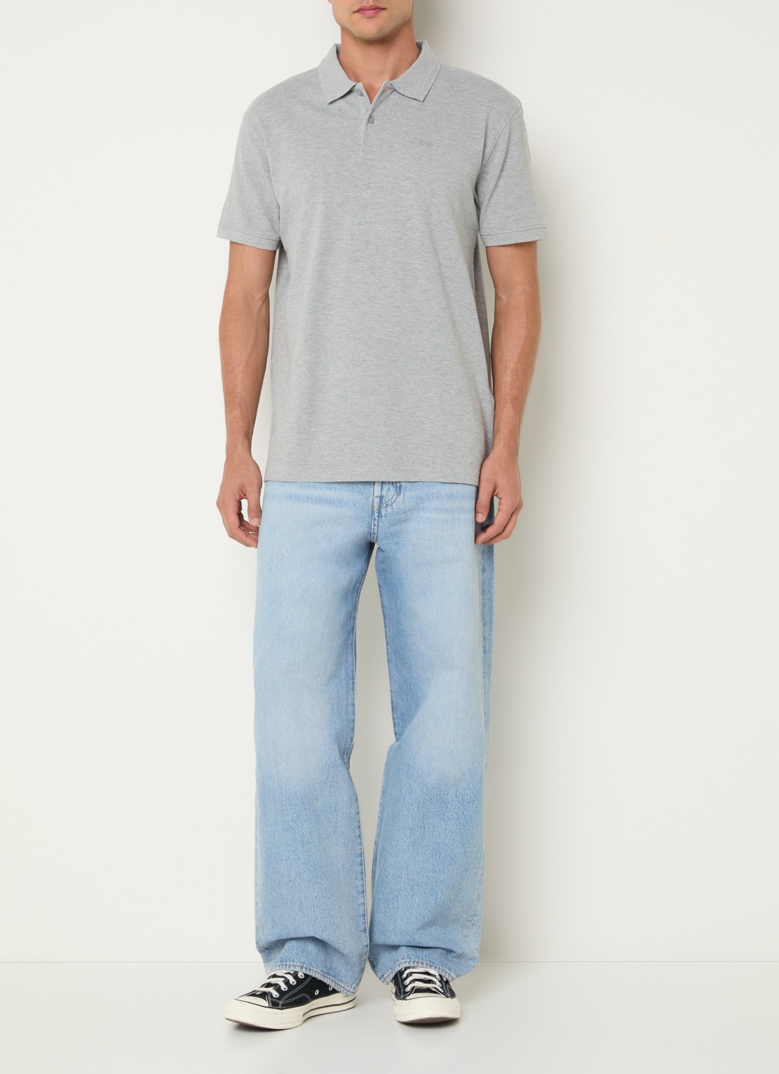 Levi's Regular fit polo met logo - voorkant 3 grijs