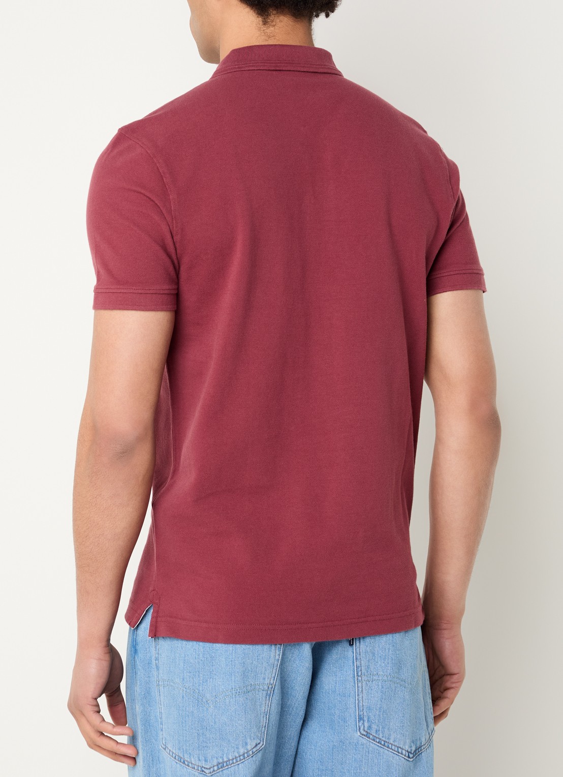 Levi's Regular fit polo met logo - achterkant bordeauxrood