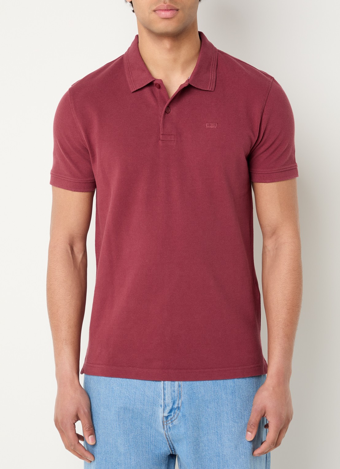 Levi's Regular fit polo met logo - detail 4 bordeauxrood