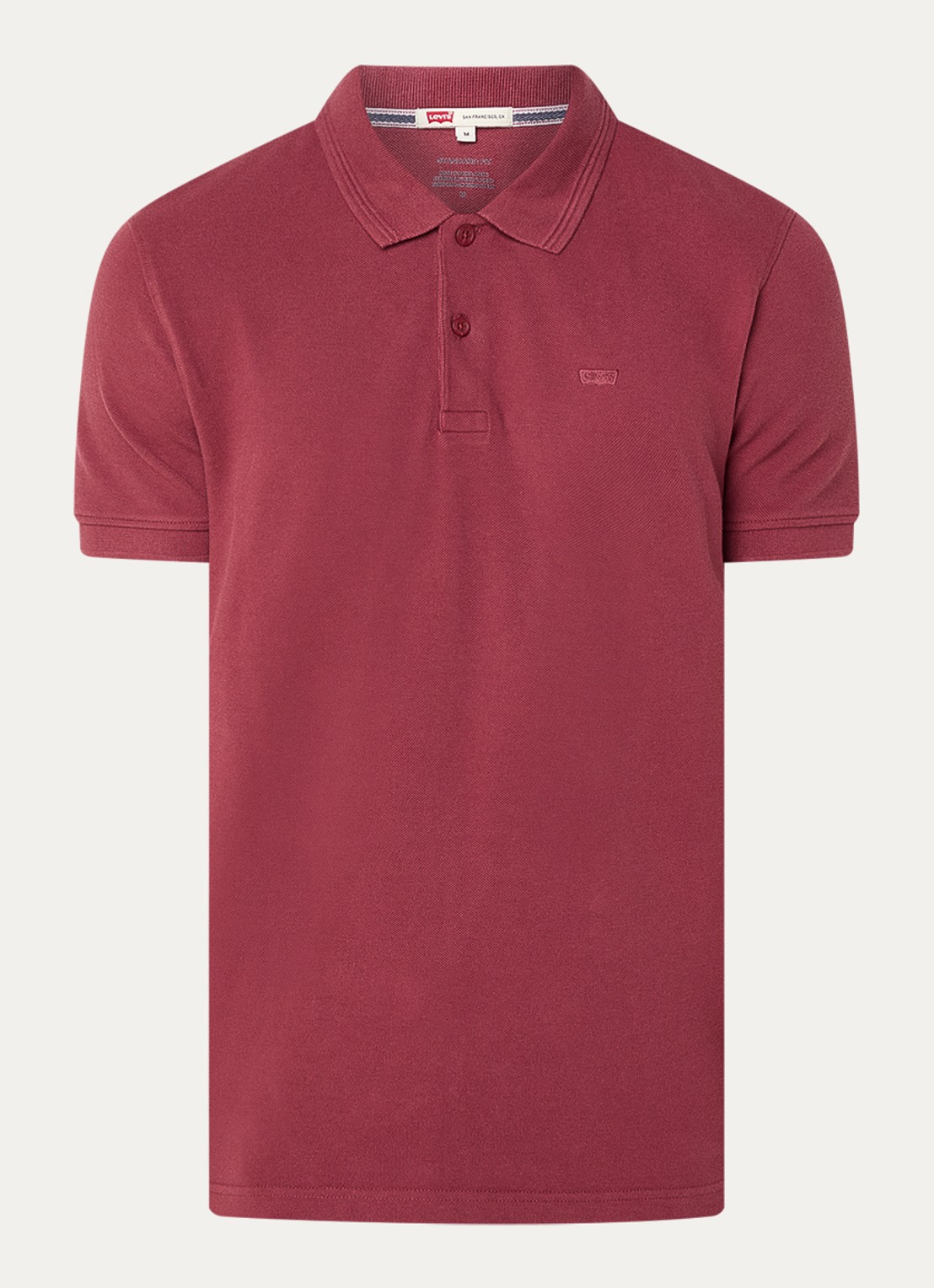 Levi's Regular fit polo met logo - voorkant 2 bordeauxrood