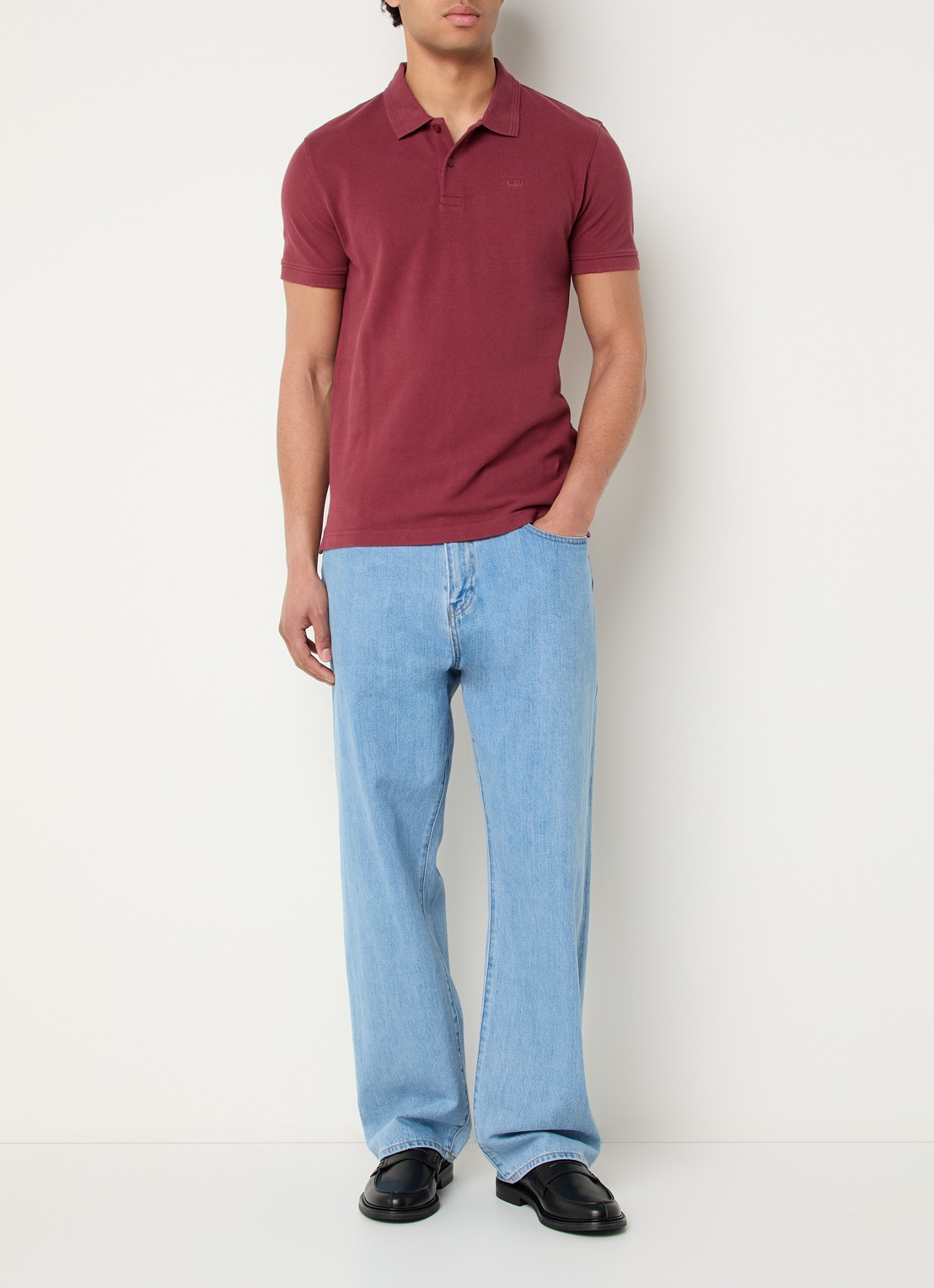 Levi's Regular fit polo met logo - voorkant 3 bordeauxrood
